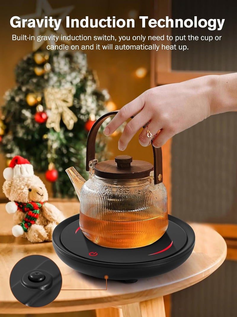 PUSEE Candle Mug Warmer, Gravity-Induction Coffee Mug Warmer for Desk with 2 Temp Settings, Auto Shut Off Coffee Cup Warmer, Beverage Warmers Heating Plate for Coffee, Tea, Milk and Candle Wax - Image 3